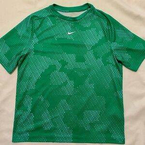 Nike Kids Camo Green Tee Dri Fit Performance